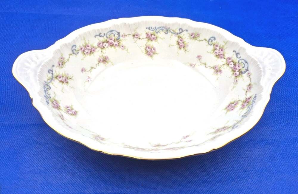 Theodore Haviland New York Floral Oval Porcelain Serving Bowl 10x8x2.5" USA